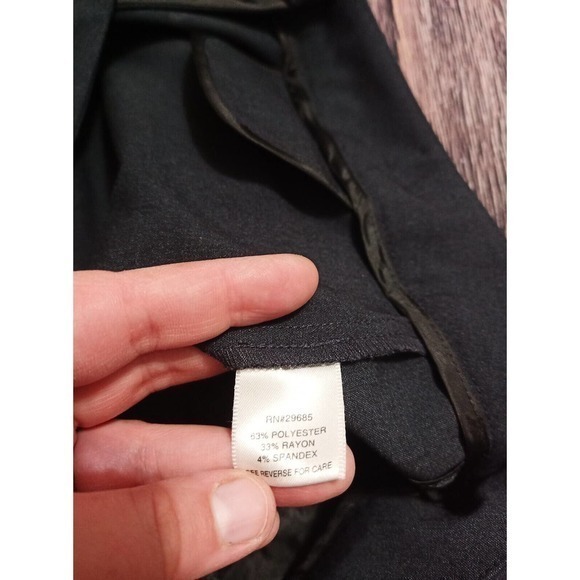 Pendleton Black Pants Womens Size‎ 12 Button Closure Flat Front Career Pockets - Picture 4 of 6